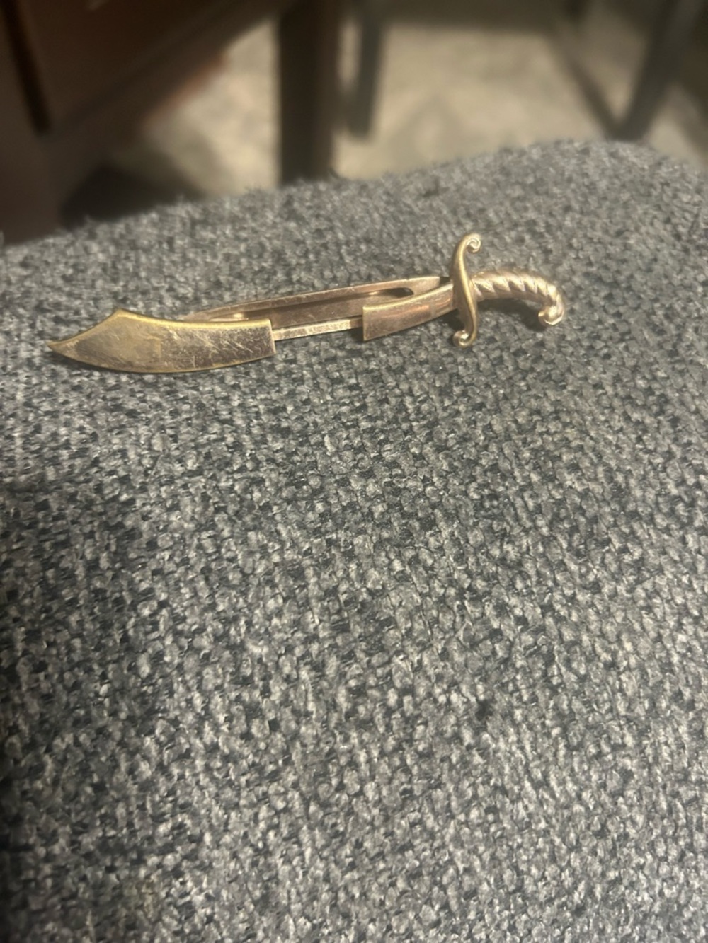Freemason Tie Bar  Vintage Scimitar Shriners Tie Clip Mid Century